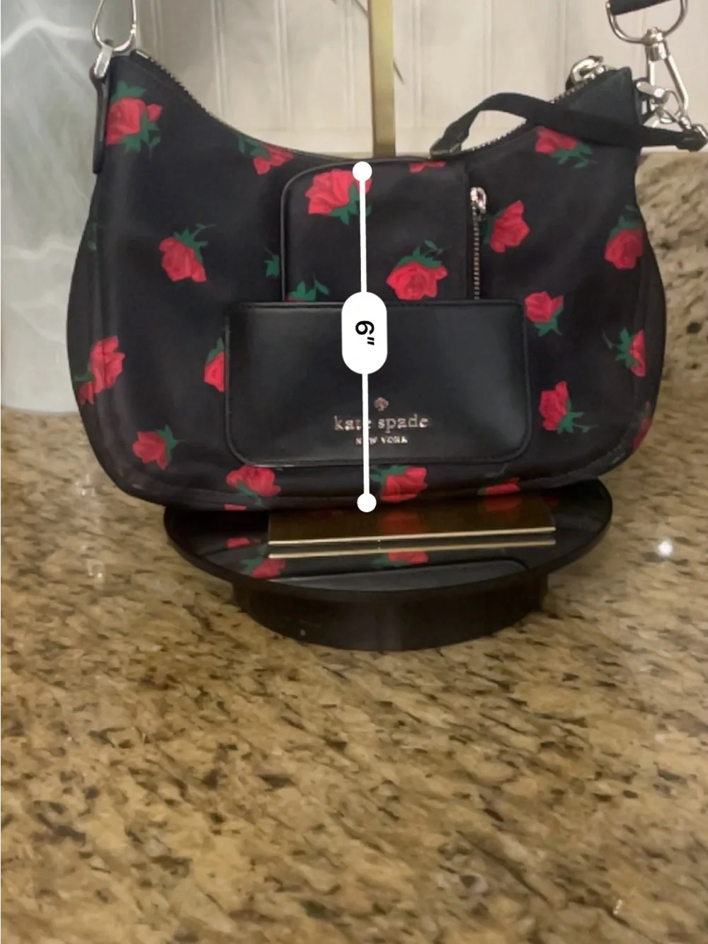 EUC Kate Spade nylon Chelsea Rose Crossbody Bag & Coin Purse